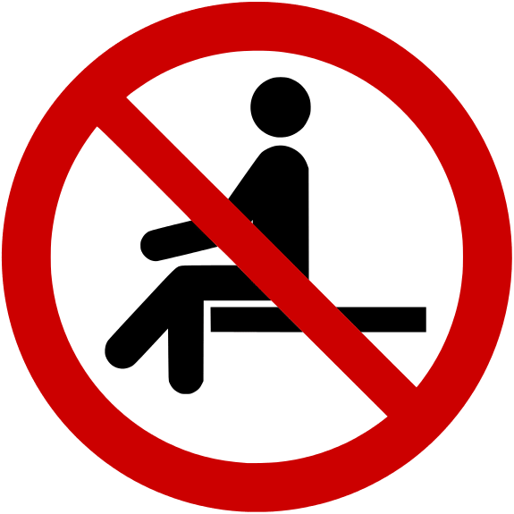 Sitzen verboten via Wikimedia Commons/Bloody666 gemeinfrei