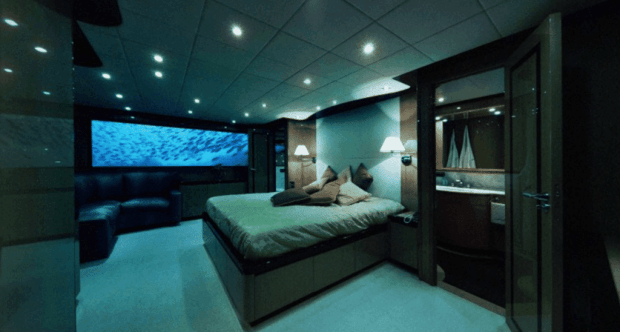 Schlafzimmer mit Blick ins Meer